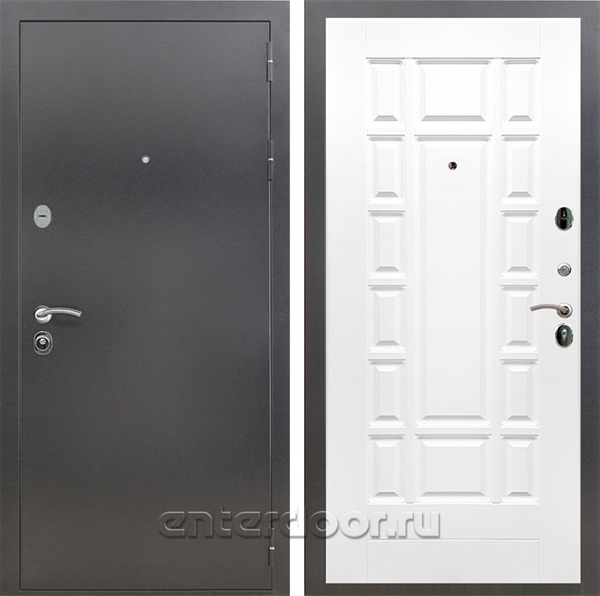 Входная дверь Армада Престиж ФЛ-244 (Антик серебро / Белый матовый) - фото 88142