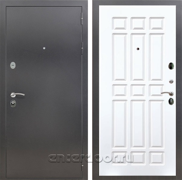 Входная дверь Армада Престиж ФЛ-33 (Антик серебро / Белый матовый) - фото 88268