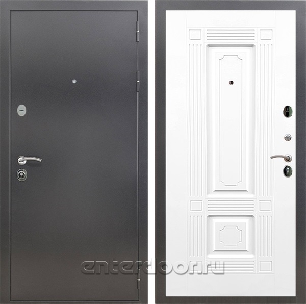 Входная дверь Армада Престиж ФЛ-2 (Антик серебро / Белый матовый) - фото 88646