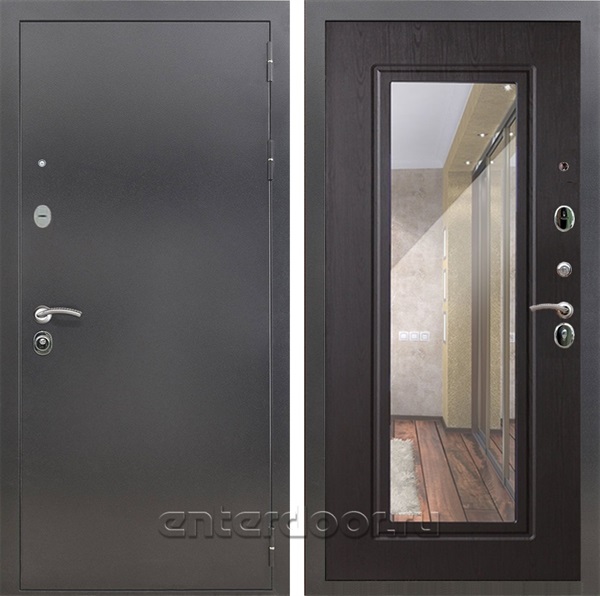 Входная дверь Армада Престиж с зеркалом ФЛЗ-120 (Антик серебро / Венге) - фото 88728