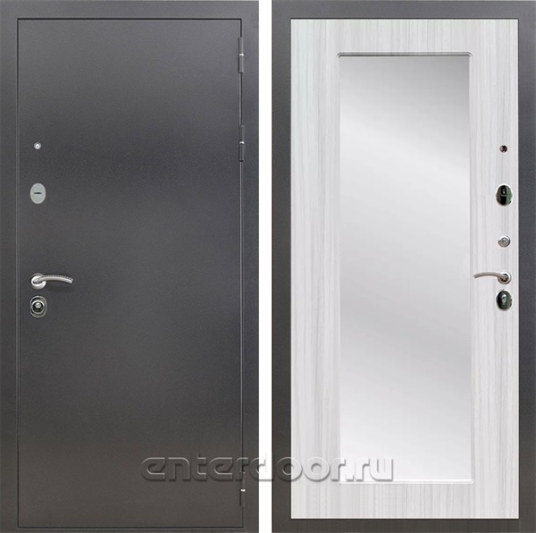 Входная дверь Армада Престиж с зеркалом Пастораль (Антик серебро / Сандал белый) - фото 88741