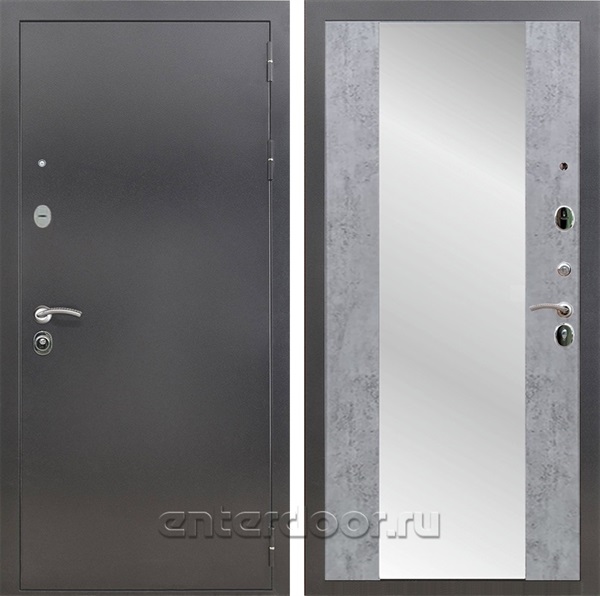 Входная дверь Армада Престиж СБ-16 с зеркалом (Антик серебро / Бетон темный) - фото 88755