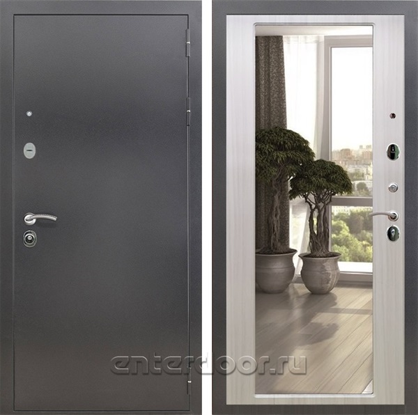 Входная дверь Армада Престиж с зеркалом 2XL (Антик серебро / Сандал белый) - фото 88810