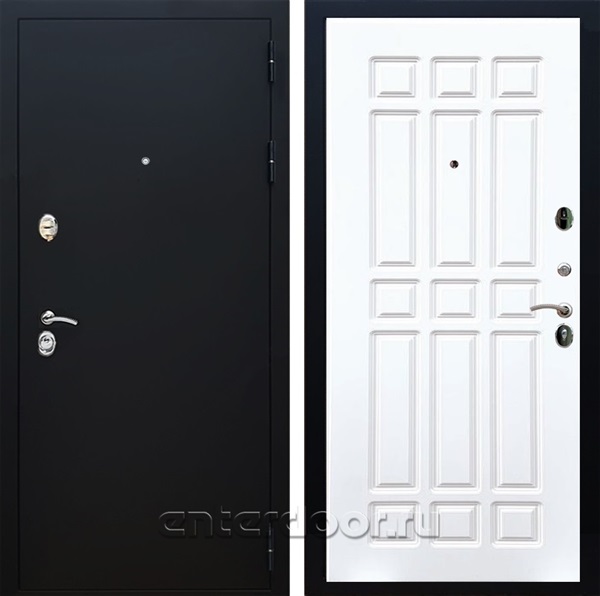 Входная дверь Армада Престиж ФЛ-33 (Черный Муар / Белый матовый) - фото 89340