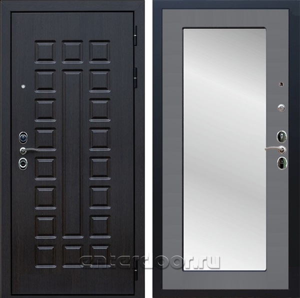 Входная металлическая дверь Сенатор 3К Зеркало Оптима с замком Cisa (Венге / Графит софт)