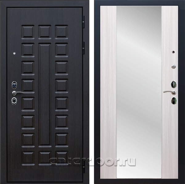 Входная металлическая дверь Сенатор 3К зеркало Максимум с замком Cisa (Венге / Сандал белый)