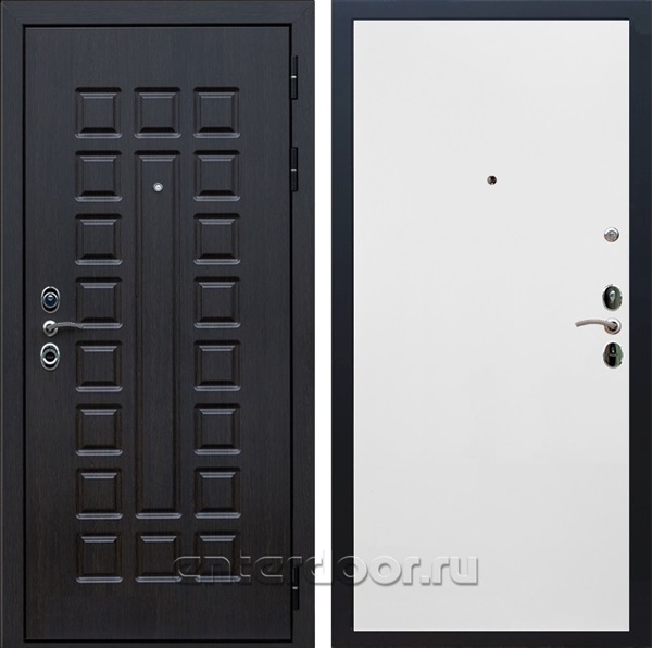 Входная металлическая дверь Сенатор 3К с замком Cisa Гладкая (Венге / Белый матовый)