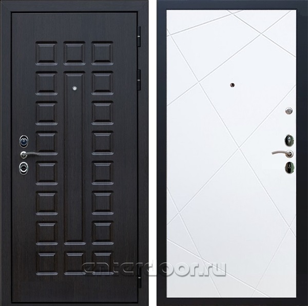 Входная металлическая дверь Сенатор 3К с замком Cisa ФЛ-291 (Венге / Белый матовый)