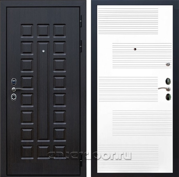 Входная металлическая дверь Сенатор 3К с замком Cisa ФЛ-185 (Венге / Белый матовый)