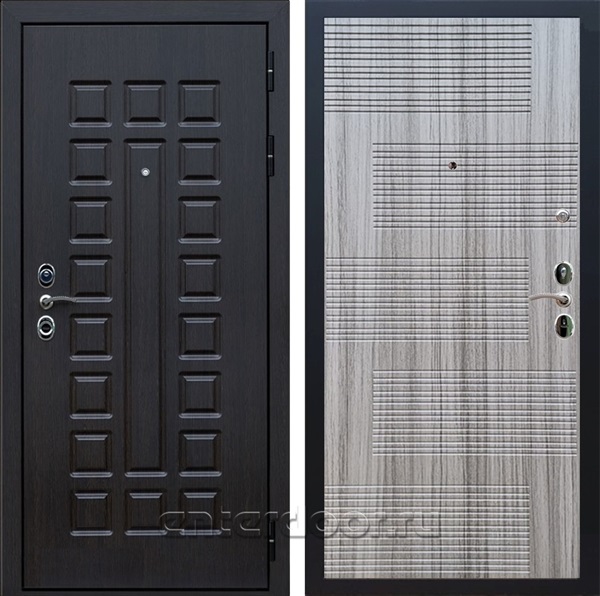 Входная металлическая дверь Сенатор 3К с замком Cisa ФЛ-185 (Венге / Сандал серый)