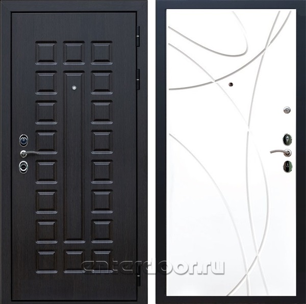Входная металлическая дверь Сенатор 3К с замком Cisa ФЛ-247 (Венге / Белый матовый)