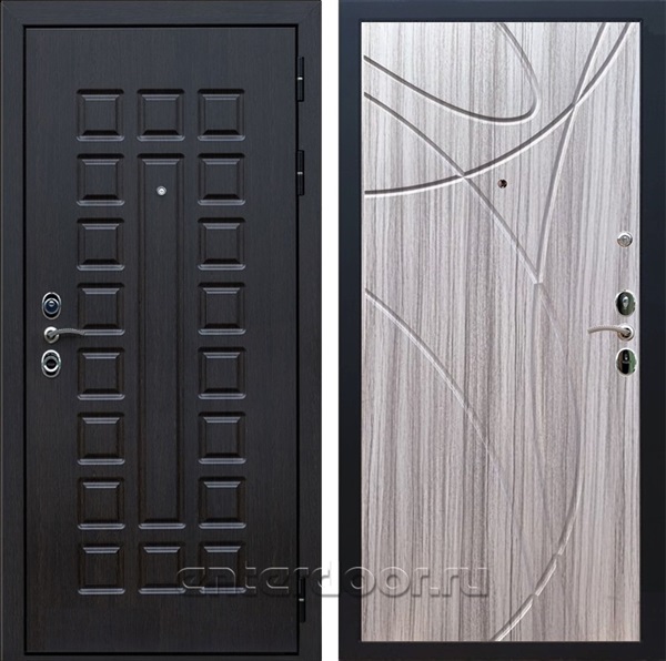 Входная металлическая дверь Сенатор 3К с замком Cisa ФЛ-247 (Венге / Сандал серый)