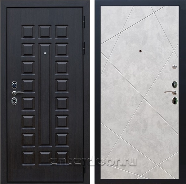 Входная металлическая дверь Сенатор 3К с замком Cisa ФЛ-291 (Венге / Бетон светлый)