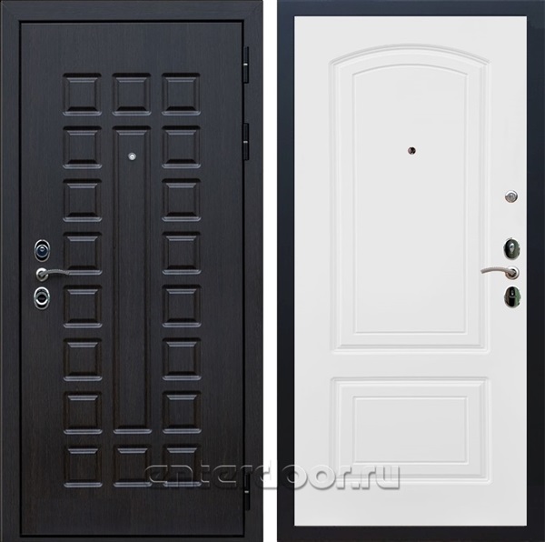 Входная металлическая дверь Сенатор 3К с замком Cisa ФЛ-138 (Венге / Белый матовый)