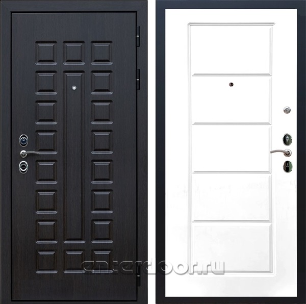 Входная металлическая дверь Сенатор 3К с замком Cisa ФЛ-39 (Венге / Белый матовый)
