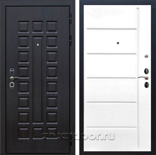 Входная металлическая дверь Сенатор 3К с замком Cisa ФЛ-102 (Венге / Белый матовый)