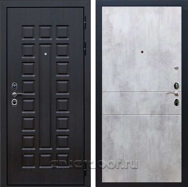 Входная металлическая дверь Сенатор 3К с замком Cisa ФЛ-290 (Венге / Бетон светлый)