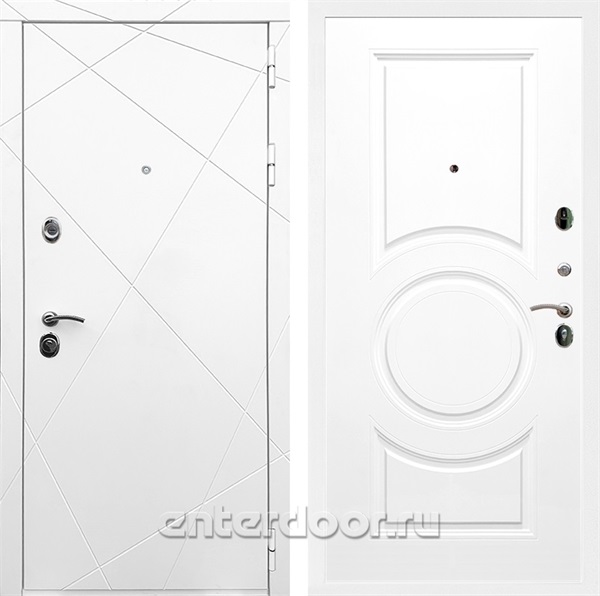 Входная дверь Армада Лофт ФЛ-016 (Белый матовый / Белый матовый) - фото 91066