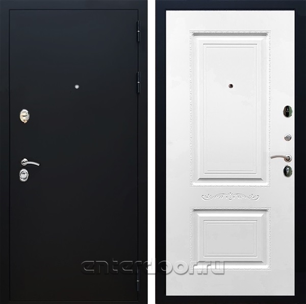 Входная дверь Армада Престиж Смальта 04 (Черный Муар / Белый матовый) - фото 91101