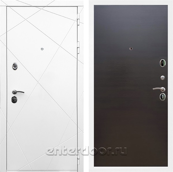 Входная дверь Армада Лофт Гладкая (Белый матовый / Венге поперечный) - фото 91136
