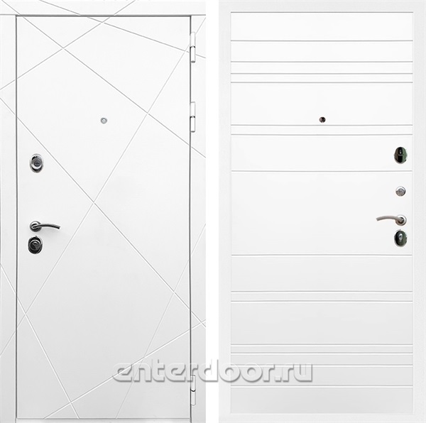 Входная дверь Армада Лофт ФЛ-14 (Белый матовый / Белый ясень) - фото 91155