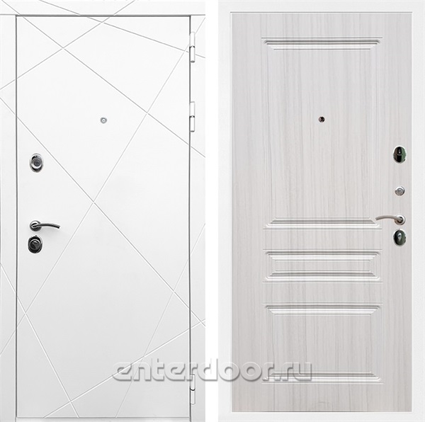 Входная дверь Армада Лофт ФЛ-243 (Белый матовый / Сандал белый) - фото 91159