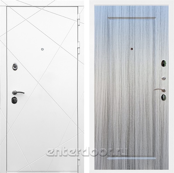 Входная дверь Армада Лофт ФЛ-119 (Белый матовый / Сандал серый) - фото 91226