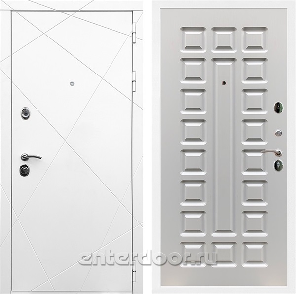 Входная дверь Армада Лофт ФЛ-183 (Белый матовый / Белый ясень) - фото 91291