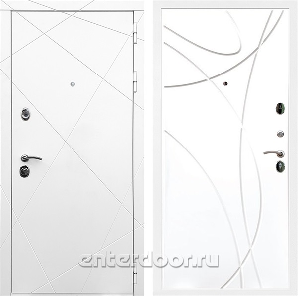 Входная дверь Армада Лофт ФЛ-247 (Белый матовый / Белый матовый) - фото 91353