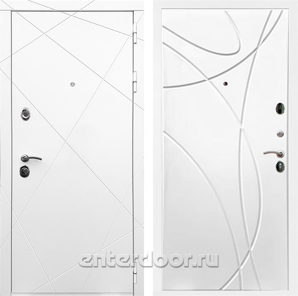 Входная дверь Армада Лофт ФЛ-247 (Белый матовый / Белый ясень) - фото 91382