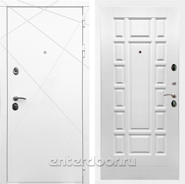 Входная дверь Армада Лофт ФЛ-244 (Белый матовый / Белый ясень) - фото 91429