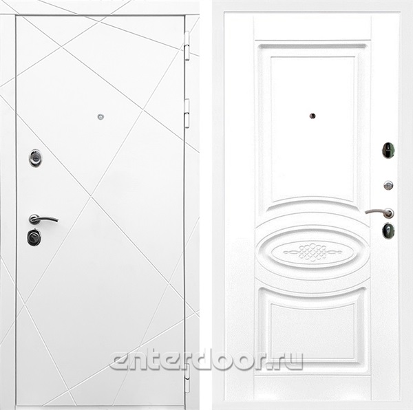 Входная дверь Армада Лофт ФЛ-181 (Белый матовый / Белый матовый) - фото 91441