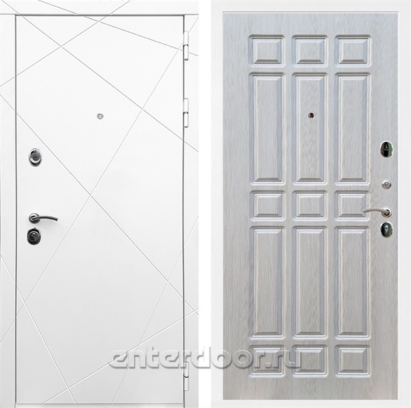 Входная дверь Армада Лофт ФЛ-33 (Белый матовый / Лиственница беж) - фото 91528