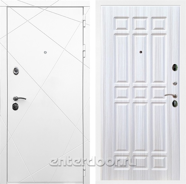 Входная дверь Армада Лофт ФЛ-33 (Белый матовый / Сандал белый) - фото 91543