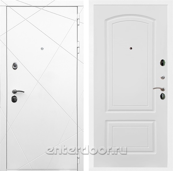 Входная дверь Армада Лофт ФЛ-138 (Белый матовый / Белый ясень) - фото 91560