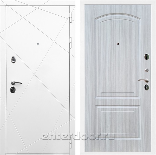 Входная дверь Армада Лофт ФЛ-138 (Белый матовый / Сандал белый) - фото 91587
