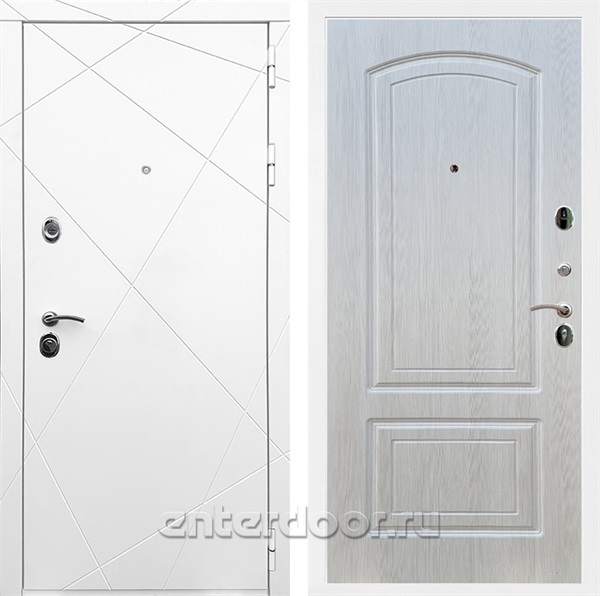 Входная дверь Армада Лофт ФЛ-138 (Белый матовый / Лиственница беж) - фото 91602