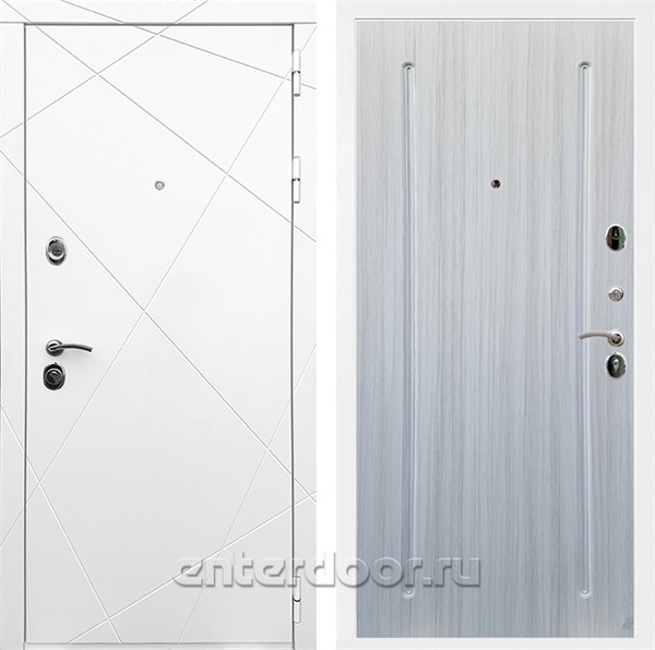 Входная дверь Армада Лофт ФЛ-68 (Белый матовый / Сандал белый) - фото 91634