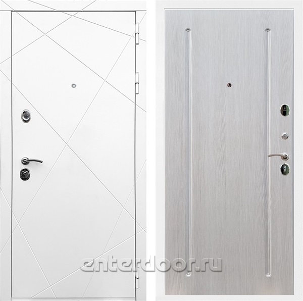 Входная дверь Армада Лофт ФЛ-68 (Белый матовый / Лиственница беж) - фото 91640