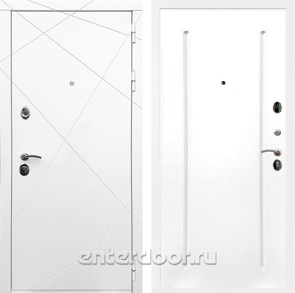 Входная дверь Армада Лофт ФЛ-68 (Белый матовый / Белый ясень) - фото 91656