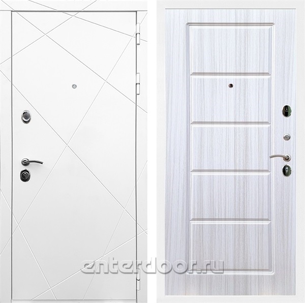 Входная дверь Армада Лофт ФЛ-39 (Белый матовый / Сандал белый) - фото 91743