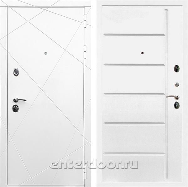 Входная дверь Армада Лофт ФЛ-102 (Белый матовый / Белый ясень) - фото 91782