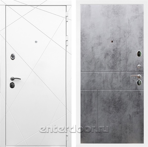 Входная дверь Армада Лофт ФЛ-290 (Белый матовый / Бетон тёмный) - фото 91835