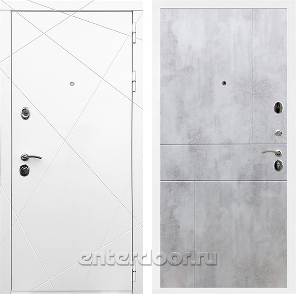 Входная дверь Армада Лофт ФЛ-290 (Белый матовый / Бетон светлый) - фото 91843