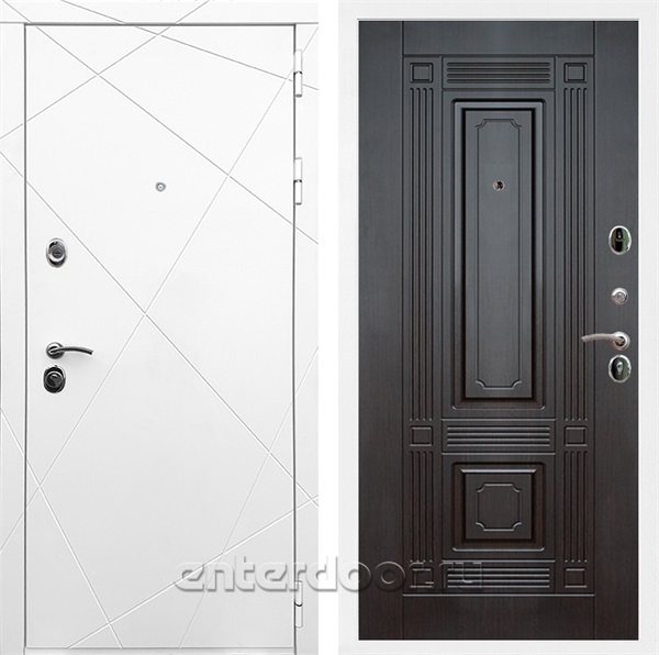 Входная дверь Армада Лофт ФЛ-2 (Белый матовый / Венге) - фото 91864