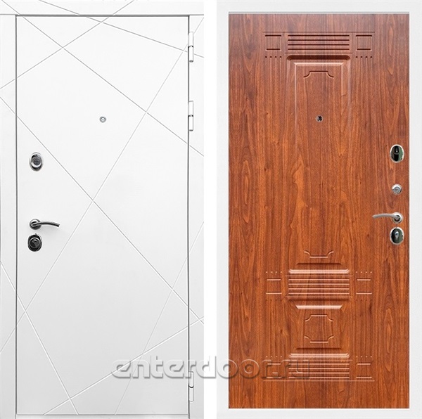 Входная дверь Армада Лофт ФЛ-2 (Белый матовый / Берёза морёная) - фото 91890