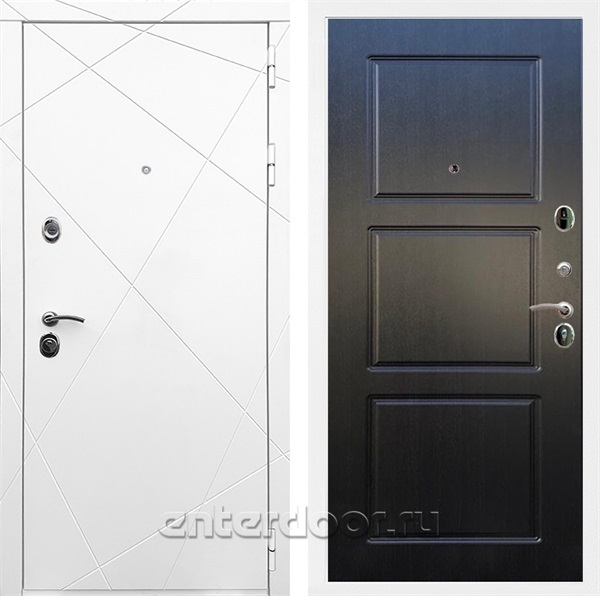 Входная дверь Армада Лофт ФЛ-3 (Белый матовый / Венге) - фото 91910