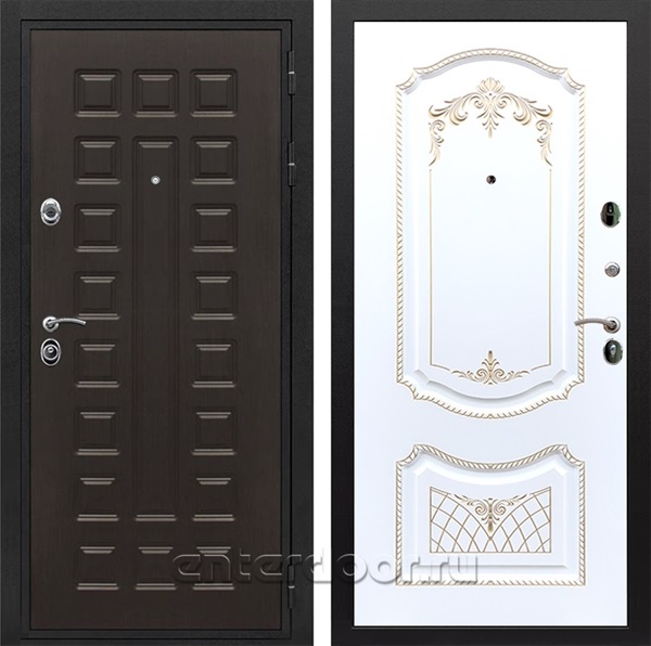 Входная металлическая дверь Армада Триумф 3К ФЛ-317 (Венге / Белый патина Золото)