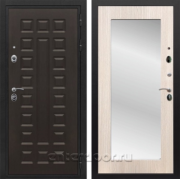 Входная металлическая дверь Армада Триумф 3К с зеркалом Пастораль (Венге / Дуб белёный)