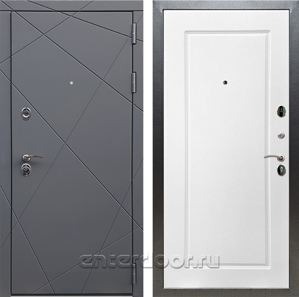 Входная дверь Армада Лофт ФЛ-119 (Графит софт / Белый ясень) - фото 94419